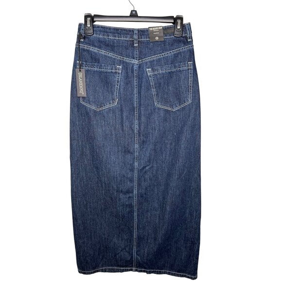 Blank NYC Womens High Waist Denim Dark Blue Maxi Skirt Size 26 - Picture 8 of 14